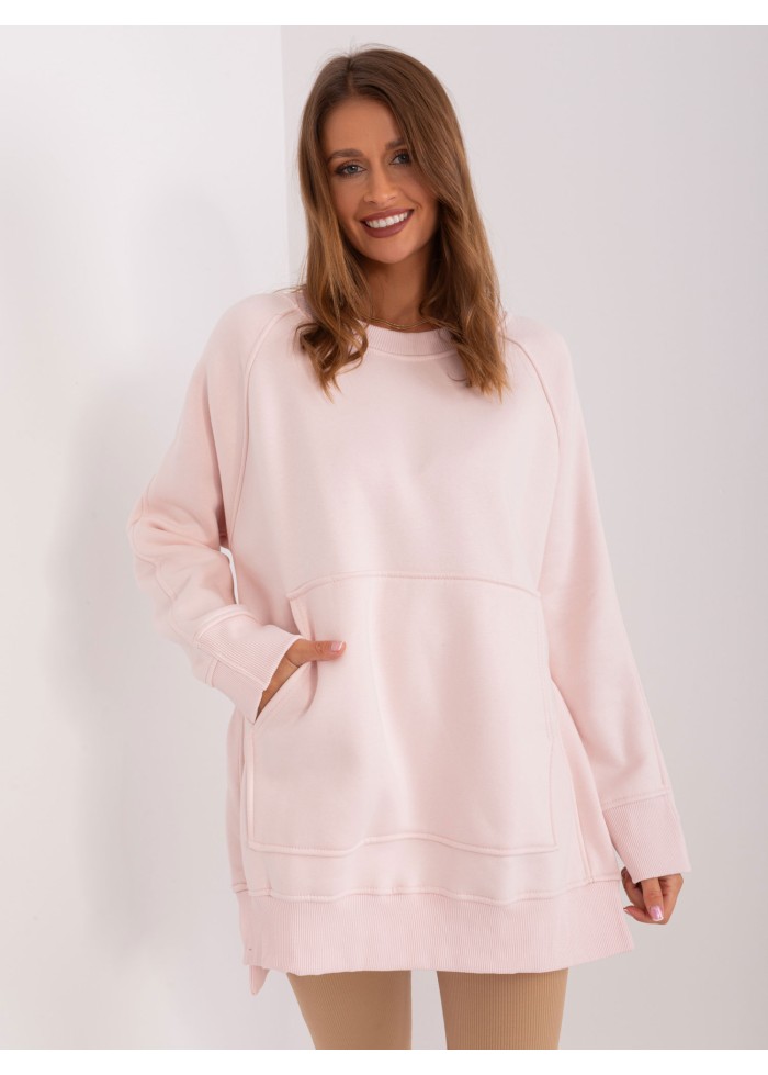 Púdrovo ružová mikina