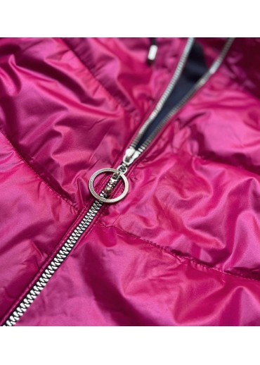 Ružová krátka prešívaná bunda
