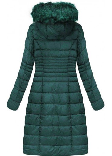 Zelená dlhá zimná bunda