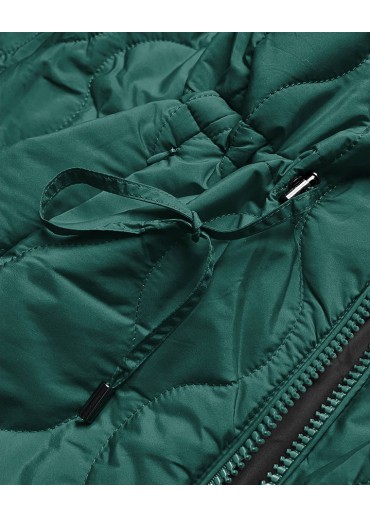 Zelená obojstranná bunda s kapucňou