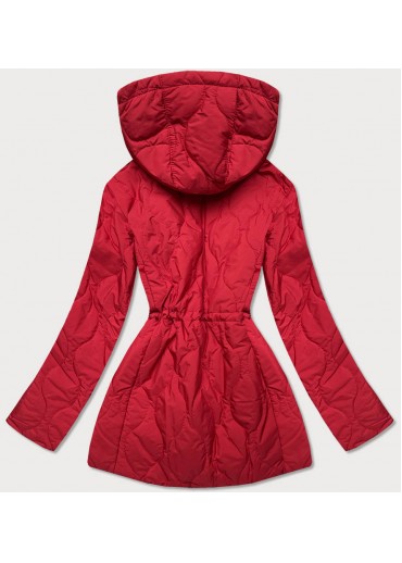 Červená obojstranná bunda s kapucňou