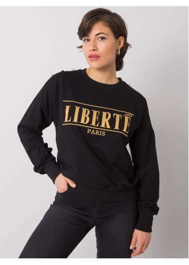 Čierna mikina s potlačou