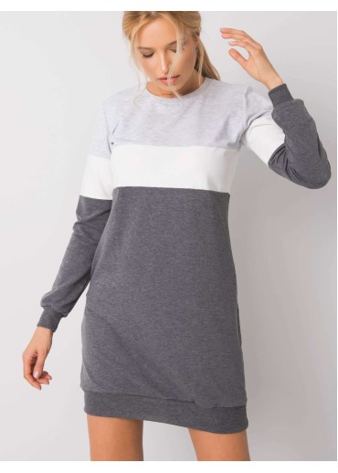 Sivé mikinové šaty