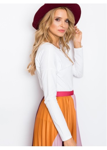 Biele basic tričko s dlhým rukávom