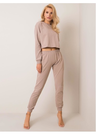 Béžovo hnedá tepláková súprava