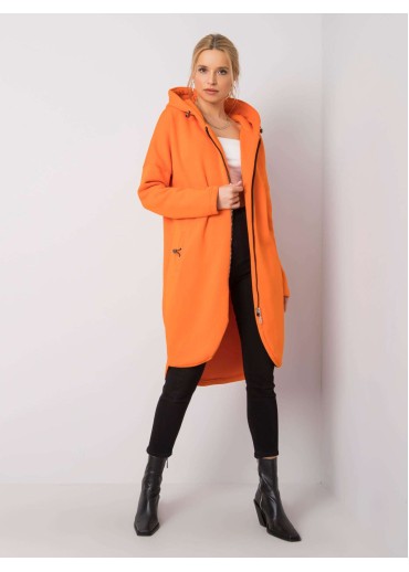 Oranžová predĺžená mikina