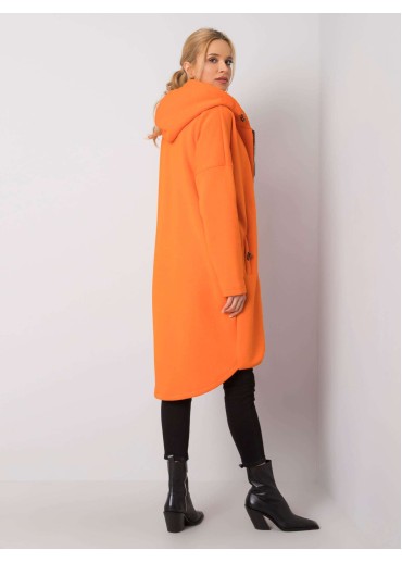 Oranžová predĺžená mikina