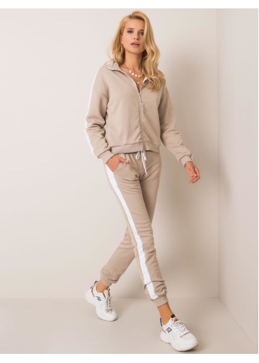 Béžovo hnedá tepláková súprava