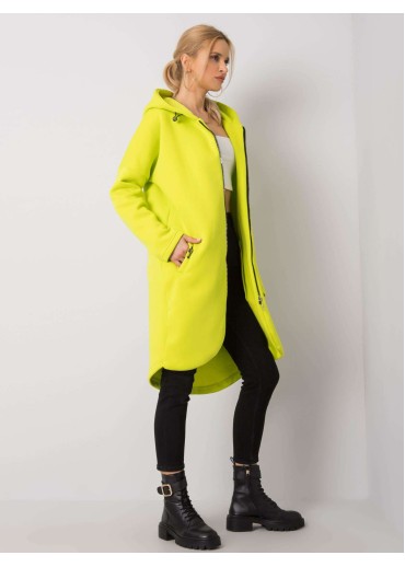 Limetkovo zelená predĺžená mikina