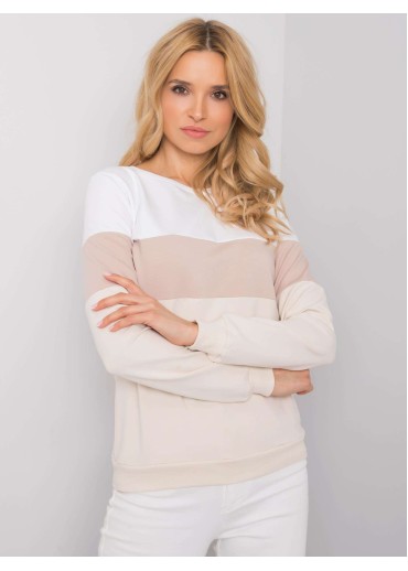 Béžovo hnedá basic mikina