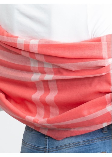 Koralovo ružová šatka