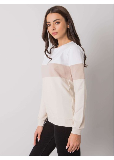 Béžovo hnedá basic mikina