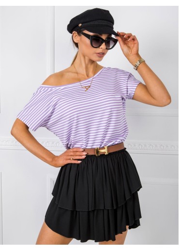 Fialové pruhované tričko