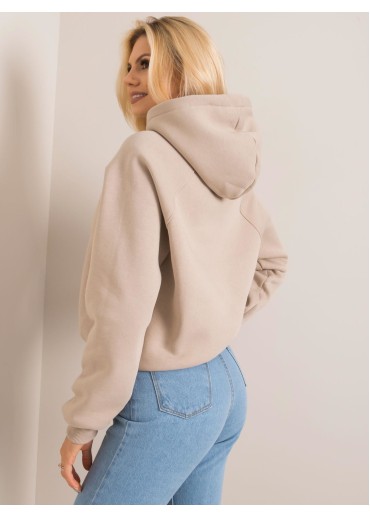 Béžovo hnedá mikina s kapucňou