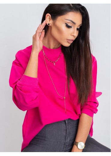 Fuchsiovo ružová oversize mikina