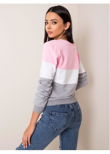 Púdrovo ružová basic mikina