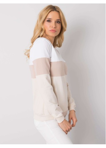 Béžovo hnedá basic mikina