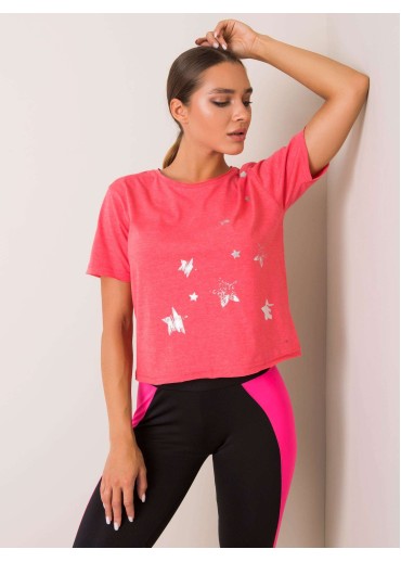 Koralovo ružové bavlnené tričko