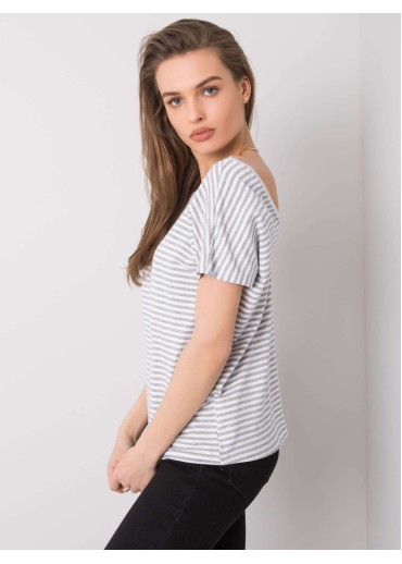 Svetlosivé pruhované tričko
