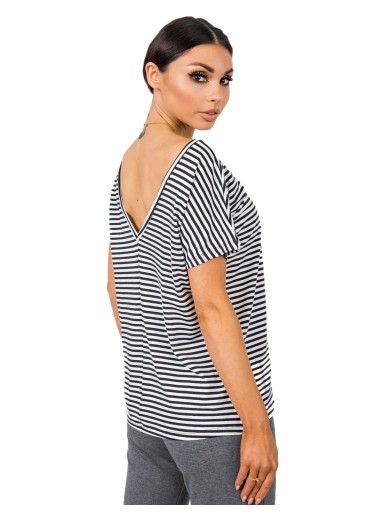 Čierne pruhované tričko