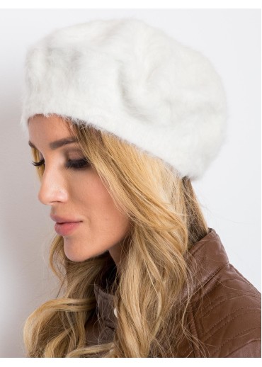 Biela čiapka - baretka