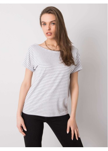 Svetlosivé pruhované tričko