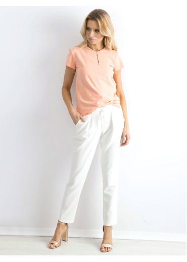 Broskyňovo ružové basic tričko