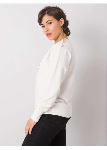 Biela mikina s potlačou