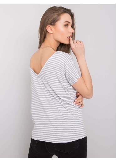 Svetlosivé pruhované tričko