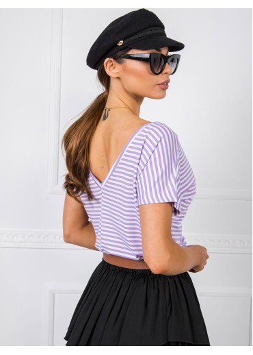 Fialové pruhované tričko