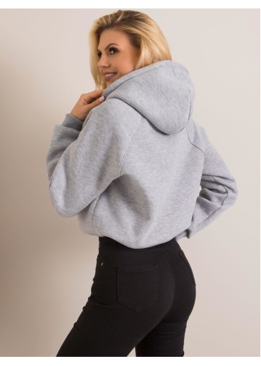Sivá mikina s kapucňou