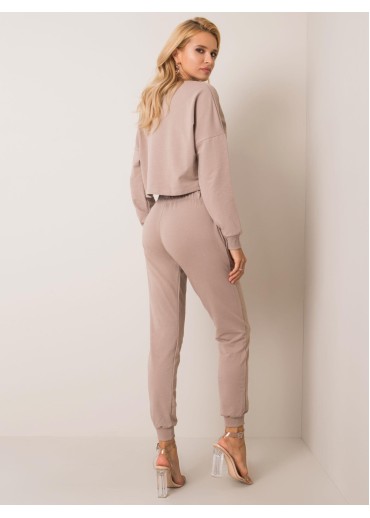 Béžovo hnedá tepláková súprava