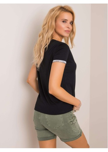 Čierne bavlnené tričko