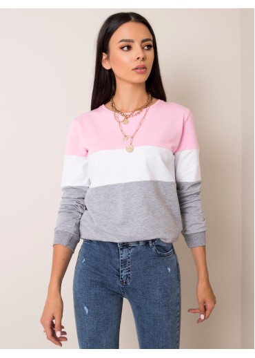 Púdrovo ružová basic mikina