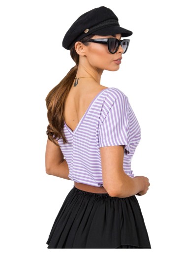 Fialové pruhované tričko