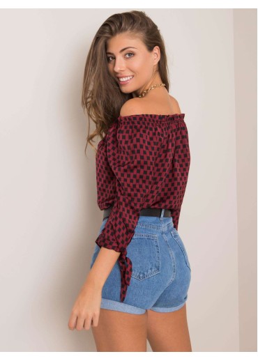 Bordovo červená carmen blúzka