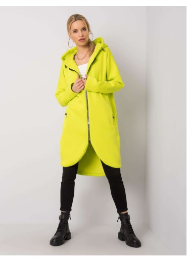 Limetkovo zelená predĺžená mikina