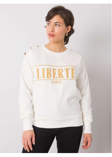 Biela mikina s potlačou