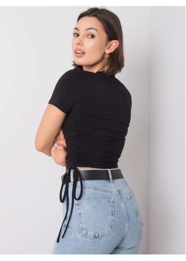 Čierne crop top tričko