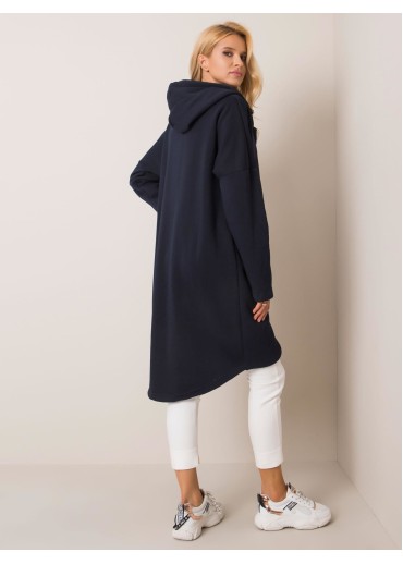 Tmavomodrá predĺžená mikina