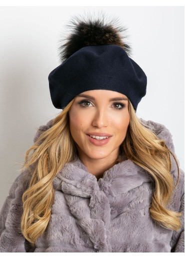 Modrá čiapka - baretka