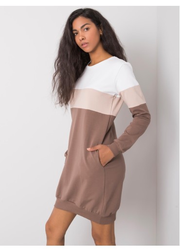 Karamelovo hnedé mikinové šaty