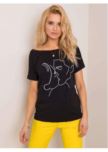 Čierne tričko s potlačou
