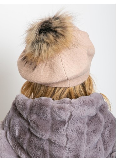 Ružová čiapka - baretka