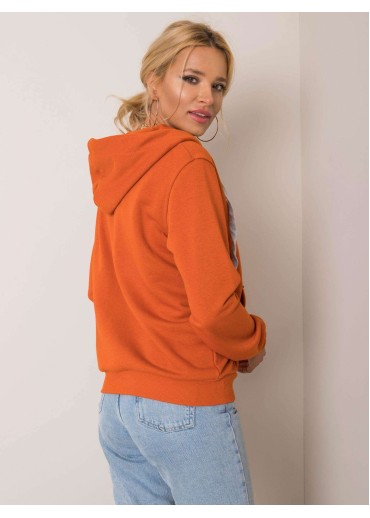 Karamelovo hnedá basic mikina