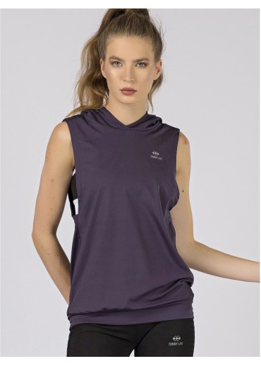 Fialové tričko s kapucňou