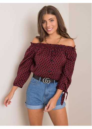 Bordovo červená carmen blúzka