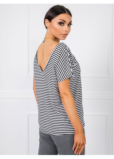 Čierne pruhované tričko