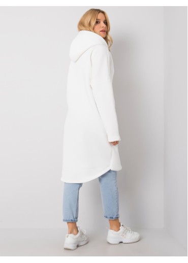 Biela predĺžená mikina