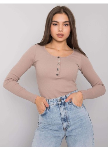 Béžovo hnedé tričko s dlhým rukávom